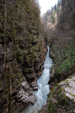 Güzel dağ manzarası. Guam gorge. Krasnodar bölgesi