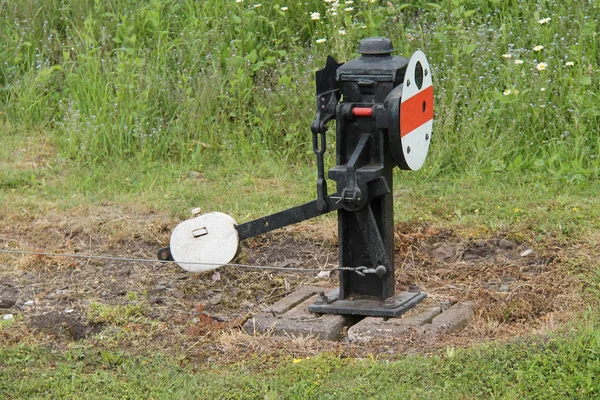 Levier Signal Pour Contrôleur Points Train Vintage — Photo