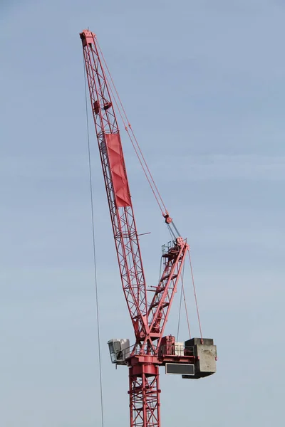 Une Grue Levage Flèche Chantier Construction Haute — Photo