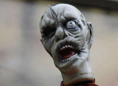 The Ugly Face of a Mannequin Horror Figure.