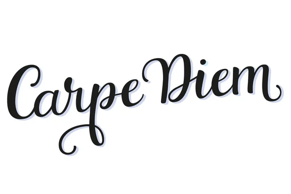 Carpe Diem Caligrafía Script — Vector de stock