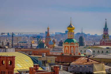 Güzel hava panoramik Uluslararası İş Merkezi güzel güneşli gününde Moskova şehir, şehir manzarası