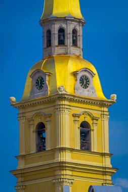 St Petersburg, Rusya, 17 Mayıs 2018: kadar yakın Peter ve Paul Fortress Peter tarafından büyük 1703 kurulan ve 1706-1740 St. Petersburg Domenico Trezzinis tasarımlar için inşa