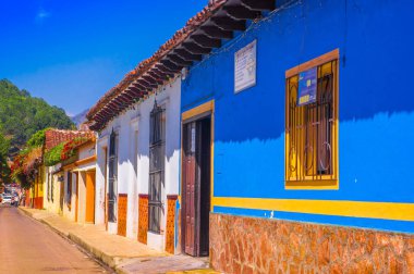 SAN CRISTOBAL DE LAS CASAS, MEXICO, MAY, 17, 2018: It is a town located in the Mexican state of Chiapas. The citys center maintains its Spanish colonial layout and its architecture. clipart