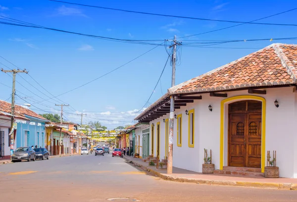 Granada, Nikaragua, Mayıs, 14, 2018: Cephe Granada şehir, Nikaragua geleneksel ve renkli konut