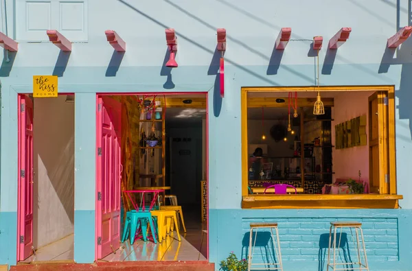 San Juan del Sur, Nicaragua - May 11, 2018: Close up of artisan icecream in a restaurant, in Juan del Sur, Nicaragua. It is main tourists destination and surfing capital — Stock Photo, Image