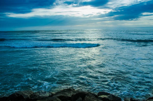 Cojimies beach, Ekvator Manabi şaşırtıcı gündoğumu görünümünde — Stok fotoğraf