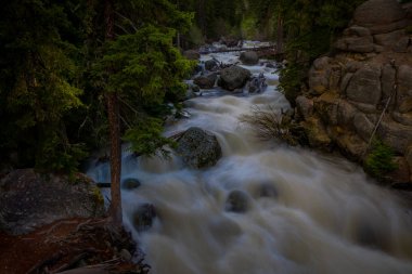 Yellowstone Milli Parkı, Wyoming Yellowstone Nehri üzerinde açık görünümü alt düşüyor