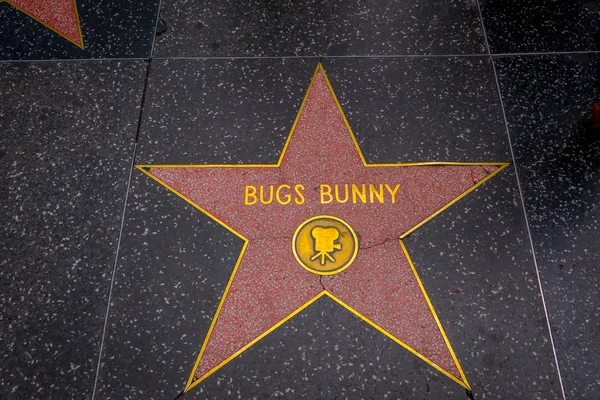 Los Angeles, California, USA, JUNE, 15, 2018: Bugs Bunnys star in the Hollywood Walk of Fame,Los Angeles — Stock Photo, Image
