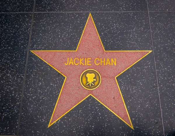Los Angeles, Kalifornia, USA, JUNE, 15, 2018: Outdoor view of Jackie Chans Hollywood Walk of Fame tähti Hollywoodissa, CA — kuvapankkivalokuva