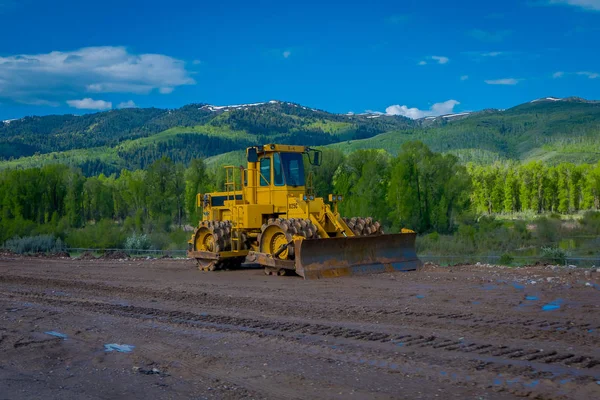 Parc National Yellowstone Wyoming États Unis Juin 2018 Matériel Construction — Photo