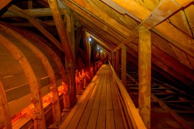 Nercon tarihi kilise, Katolik Tapınağı Castro bölgesinde bir dünya mirası Unesco tarafından tanınan göller, Chiloe, Güney Şili chilota komün bulunan kapalı görünüm