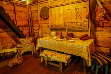 Eski yemek oda indise 1920'lerde, Chonchi, aileler tarafından bağışlanan nesneden dolu Chonchi müze kapalı görünümünü 1996 yılında açılan