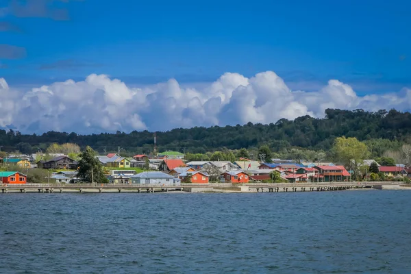 Hermosa vista exterior de edificios en el horizonte de Chacao en el continente chileno — Foto de Stock