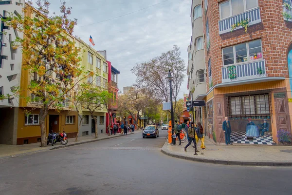 Santiago Chile Septiembre 2018 Personas Identificadas Caminando Por Las Calles —  Fotos de Stock