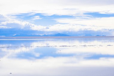 Salar de Uyuni, dünyanın en büyük tuz düz alan, Altiplano, Bolivya, Güney Amerika.