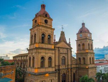 Santa Cruz, Bolivya - 23 Aralık 2018: Old Town view, Santa Cruz de la Sierra, Bolivya.