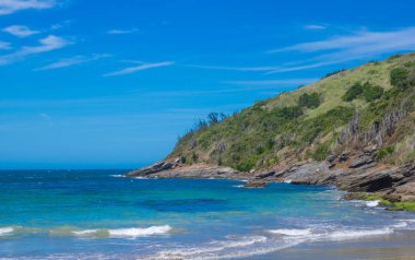 Buzios, Brezilya - 24 Şubat 2018:Rio de Janeiro Buzios şehrinde Tucuns plajı