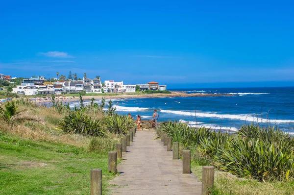 Playa Brava Beach ligger i coasline i Uruguay. Stockfoto