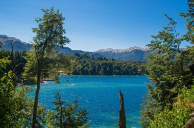 Lake Nahuel Huapi ve Villa La Angostura şehir, Arjantin