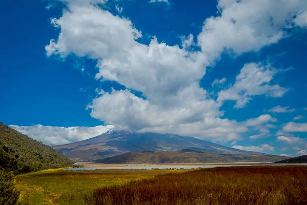 Cotopaxi Nemzeti Park Ecuadorban, a nyári reggelen. — Stock Fotó