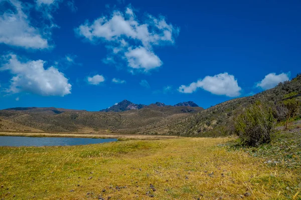 Cotopaxi National Park, Ecuador in een zonnige en winderige dag — Stockfoto