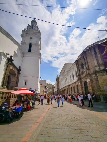 Quito, Équateur, 29 septembre 2019 : Vue du centre historique de Quito, Équateur. Proclamé par l'Unesco — Photo