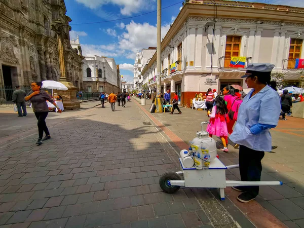 Quito, Ecuador, September 29, 2019: View of the historic centre of Quito, Ecuador. Proclaimed by the Unesco — ストック写真