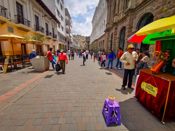 Quito, Ecuador, September 29, 2019: View of the historic centre of Quito, Ecuador. Proclaimed by the Unesco — ストック写真