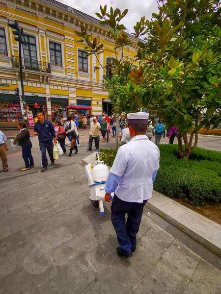 Quito, Ecuador, September 29, 2019: View of the historic centre of Quito, Ecuador. Proclaimed by the Unesco — ストック写真