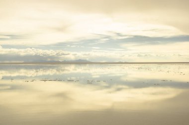 Salar de Uyuni, dünyanın en büyük tuz düzlüğü, Altiplano, Bolivya, Güney Amerika.