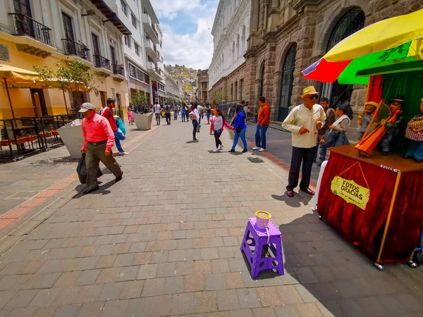 Quito, Ecuador, September 29, 2019: View of the historic centre of Quito, Ecuador. Proclaimed by the Unesco — ストック写真