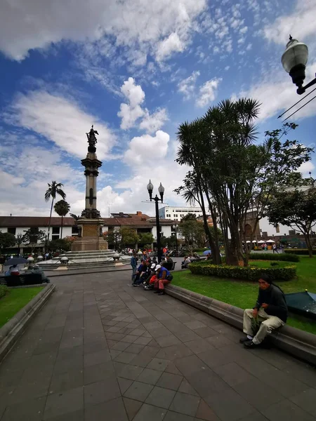 Quito, Ecuador, September 29, 2019: View of the historic centre of Quito, Ecuador. Proclaimed by the Unesco — Stock Photo, Image