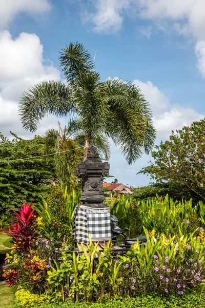 Tradizionale Altare Pietra Strada Balinese Indù Bali Indonesia — Foto Stock