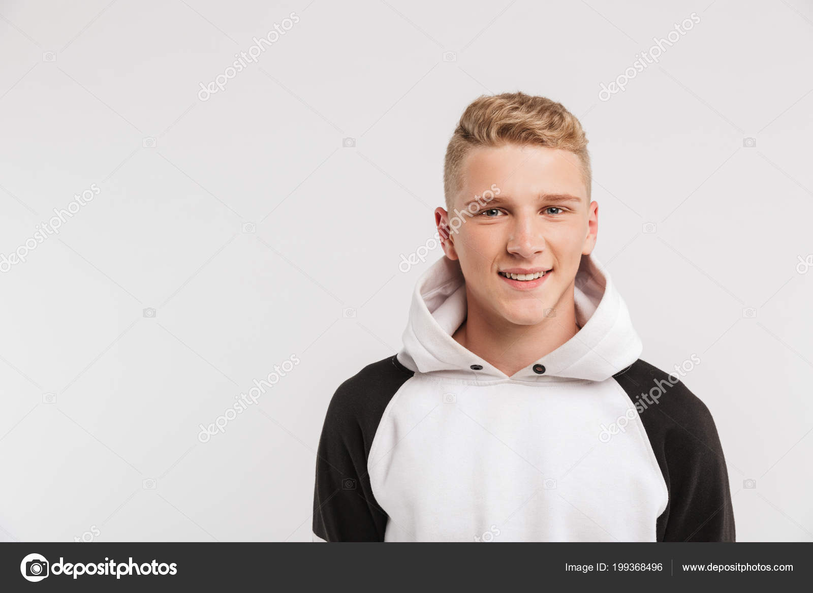 Boy wearing hoodie sale