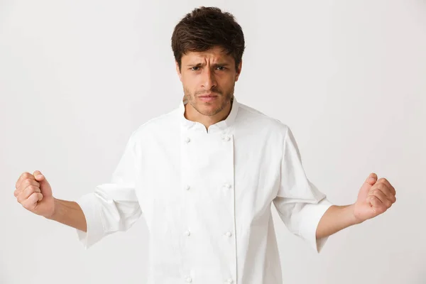 Image Jeune Chef Agressif Colère Homme Debout Isolé Sur Fond — Photo