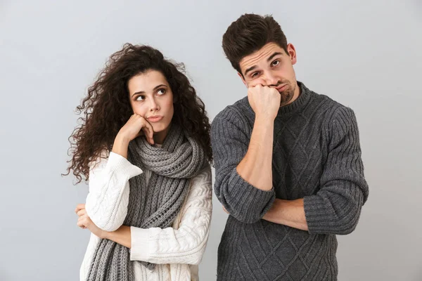 Foto Van Verveeld Paar Man Vrouw Stutten Van Hun Hoofden — Stockfoto