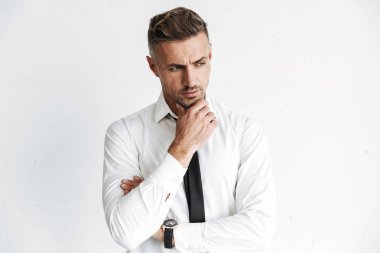 Handsome confident businessman