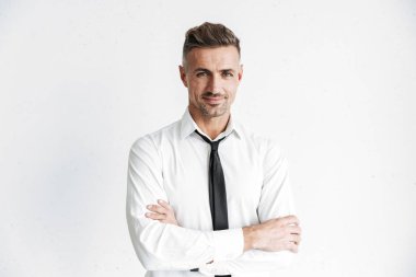 Handsome confident businessman