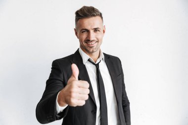 Handsome confident businessman