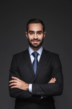 kendinden emin bir yakışıklı işadamı portresi