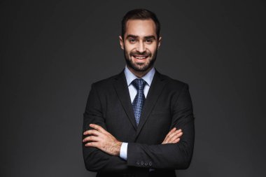 kendinden emin bir yakışıklı işadamı portresi