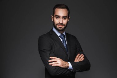 kendinden emin bir yakışıklı işadamı portresi