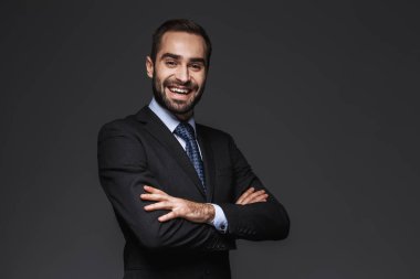 kendinden emin bir yakışıklı işadamı portresi