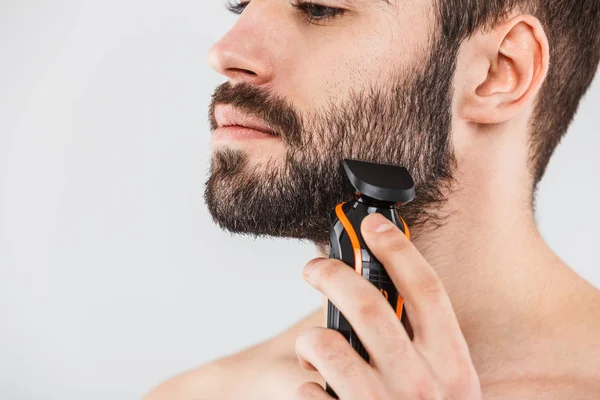 Yakışıklı bir sakallı adam portresi kapatın — Stok fotoğraf