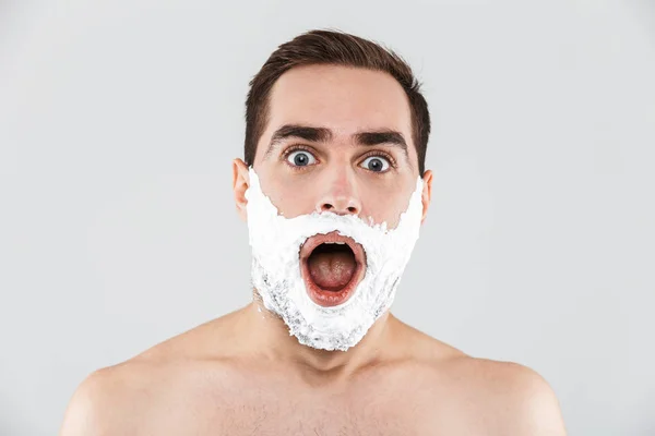 Close up portrait of a handsome bearded man — Stock Photo, Image