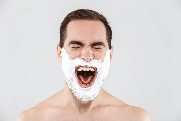 Close up portrait of a handsome bearded man — Stock Photo, Image