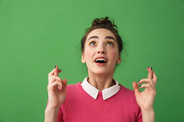 Portret van een bezorgd jonge vrouw — Stockfoto