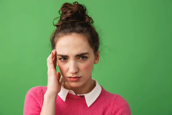 Portrait of a disappointed young woman standing — Stock Photo, Image