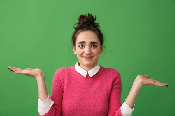 Portrait of a confused young woman — Stock Photo, Image